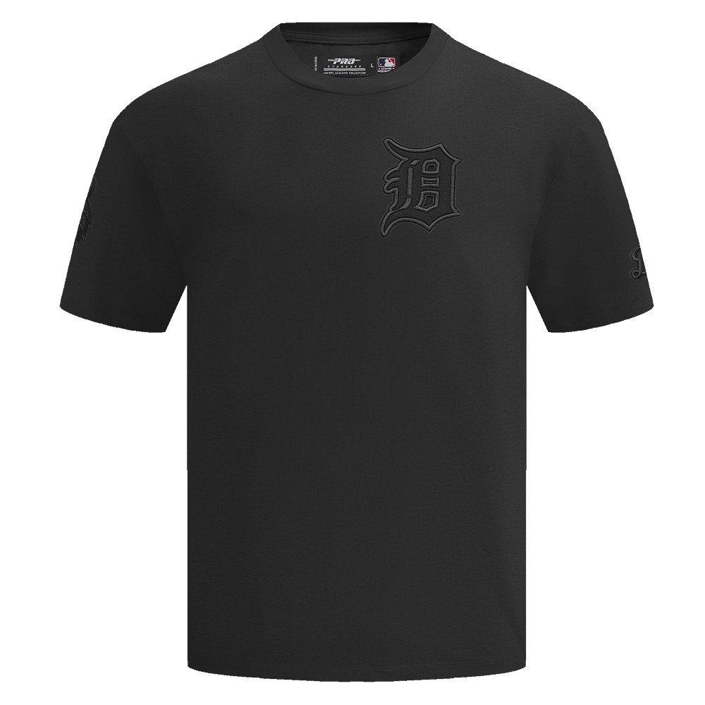 Pro Standard Men's MLB Detroit Tigers Neutral Drop Shoulder Top - Black - BLACK